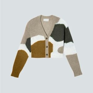 Everlane The Alpaca V-Neck Cropped Cardigan